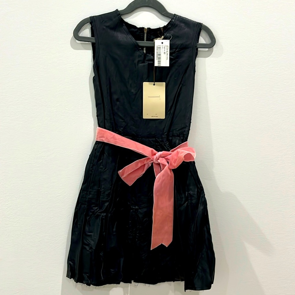 NWT MimiSol Leather Dress - Size 8